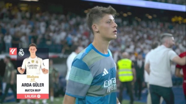 头球破门！居勒尔当选皇马vs马洛卡全场最好球员