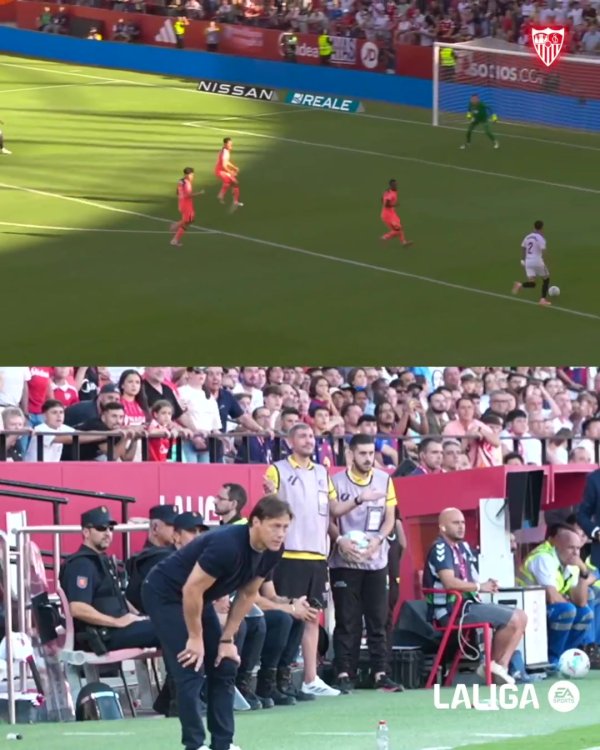 振臂愉快+拥抱阿古梅！塞维利亚转头打败巴萨时主帅反馈