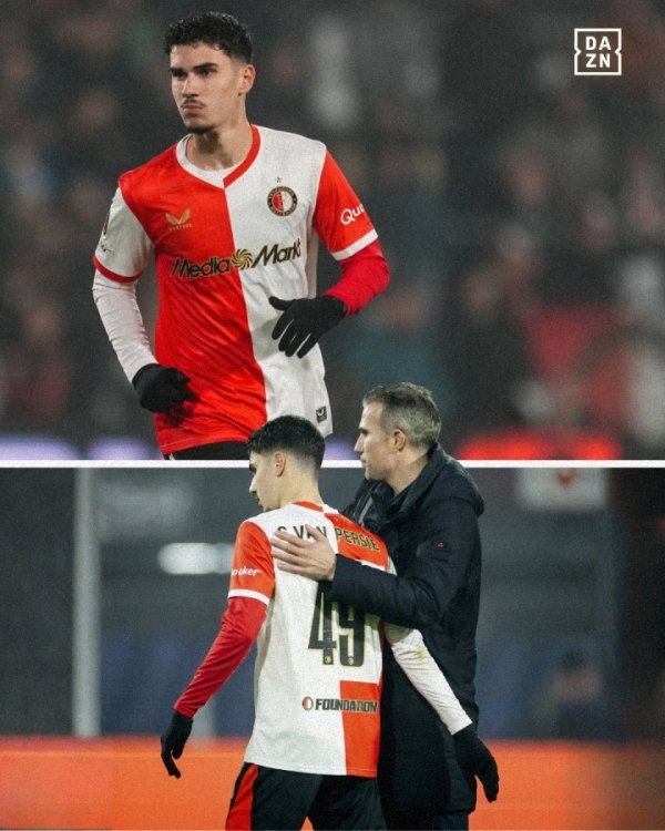 换上犬子！范佩西之子19岁沙奎尔欧联替补登场，迎处事生活首秀