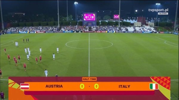 半场-两队半场规画仅1射正 奥地利U17暂0-0意大利U17